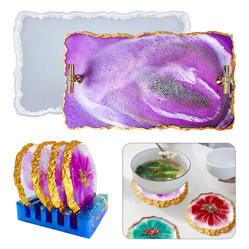 DM413 Drusy 코스터 수지 금형 Geode 에폭 - Resin Craft Ideas 리뷰 및 가격