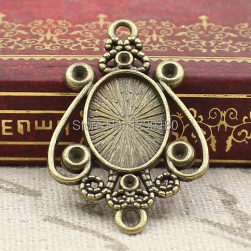 50 개/몫 합금 청동 톤 카메오/유리/카보 숑 프레임 - Bezels Set Pendant 리뷰 및 가격