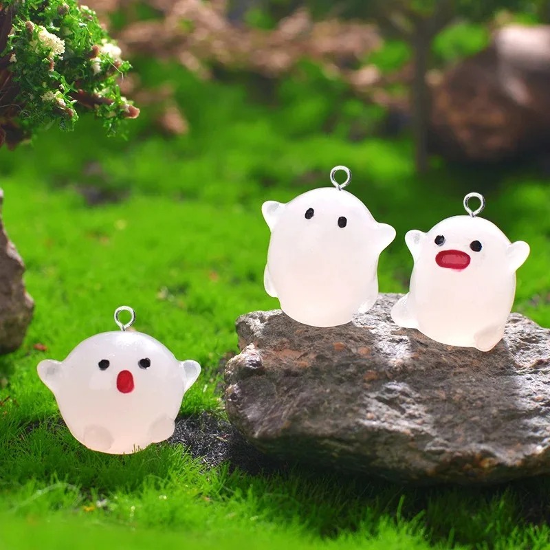 10Pcs 어둠 속에서 빛나는 사랑스러운 흰색 유령 수 - Resin Crafts Diy 리뷰 및 가격