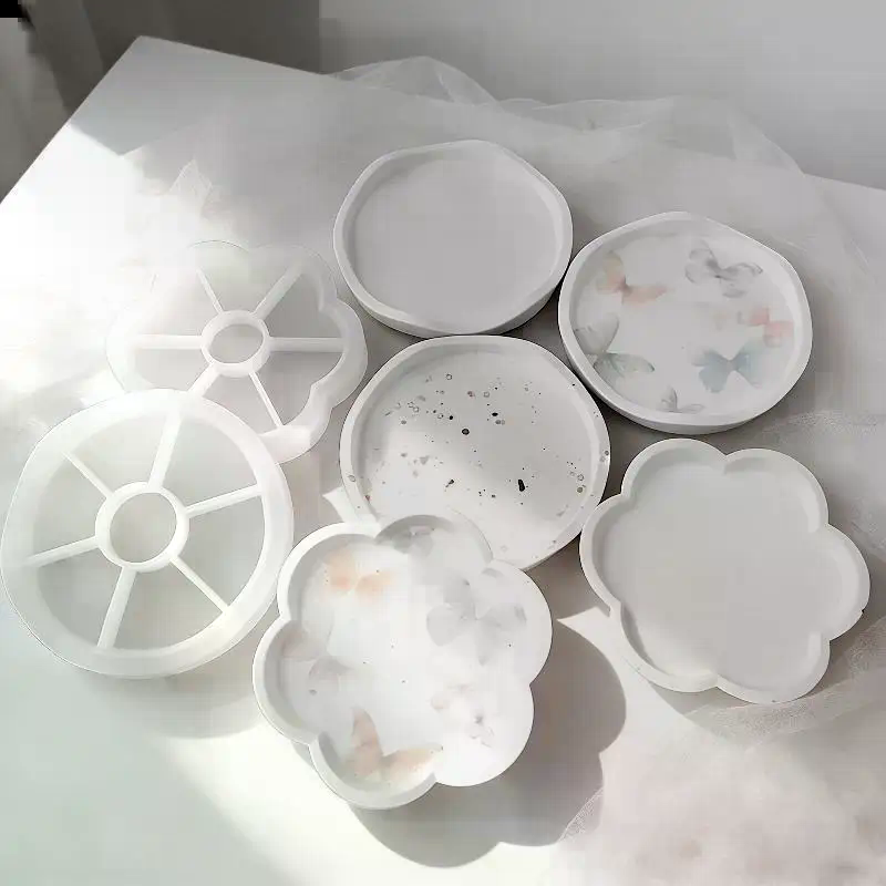 꽃 모양/둥근 모양 트레이 실리콘 몰드, DIY 수제  - Resin Craft Ideas 리뷰 및 가격